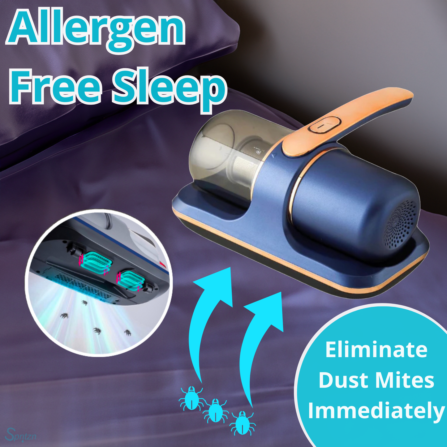 ANYSURFACE Portable Vacuum for Mattress, Bedding, Carpet & Floors