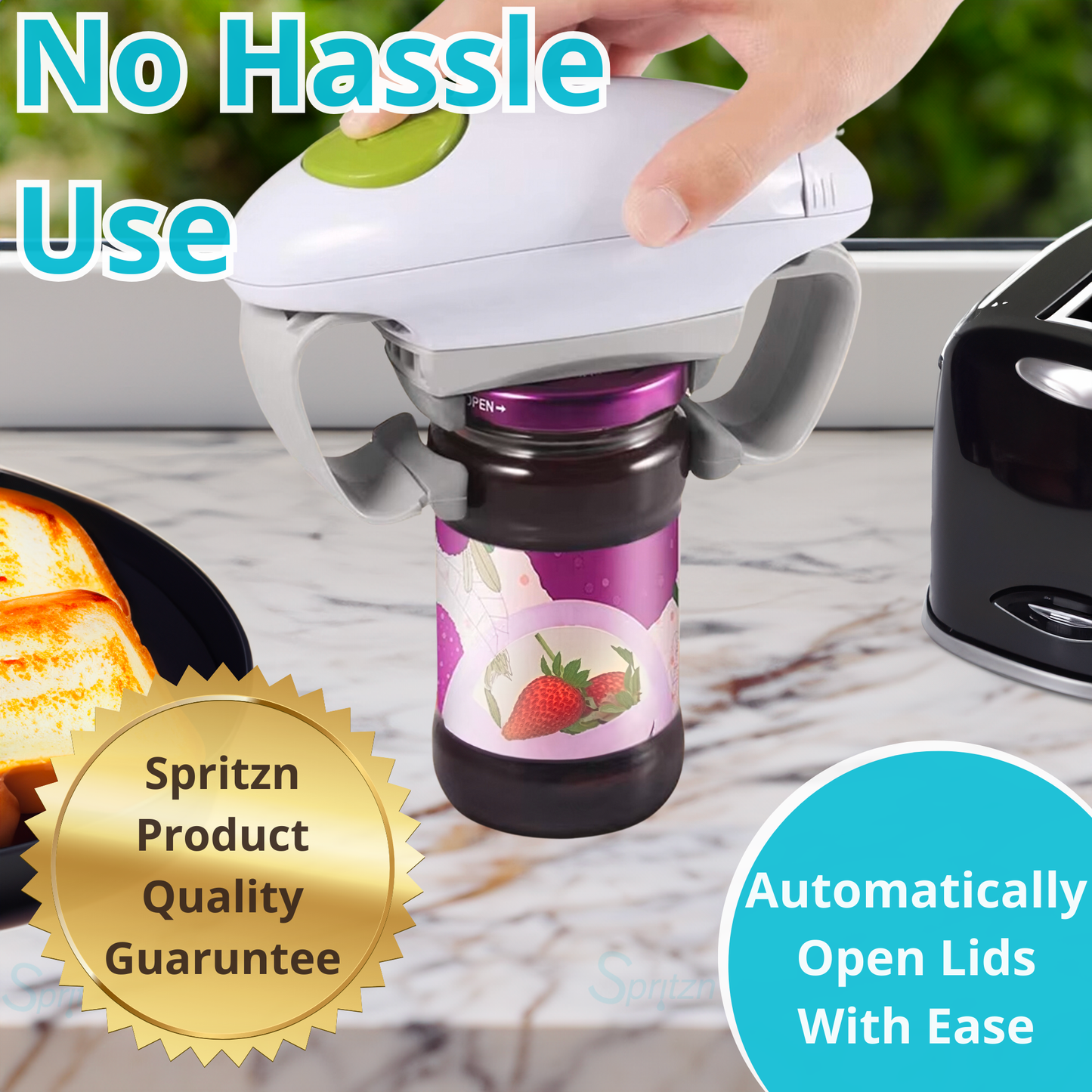 OPEN EASE Electric Can & Bottle, Lid and Jar Opener