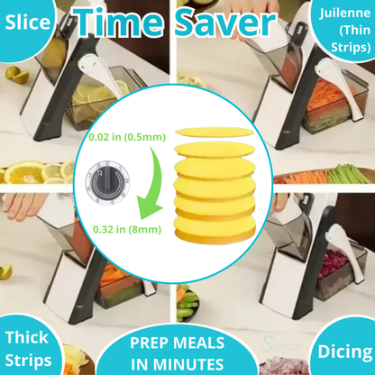 ANYSLICE Multifunction Kitchen Safety Slicer, Mandoline Slicer for Vegetables, Fruit and Meats