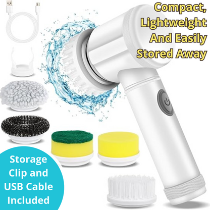 EASYCLEAN Portable Rechargeable Electric Cleaning Brush for Homes, Camper Vans and Cars